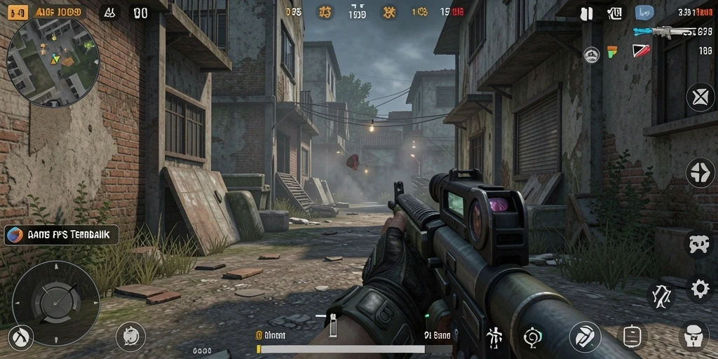Tampilan gameplay mendebarkan di AJO89 dengan aksi FPS yang intens.