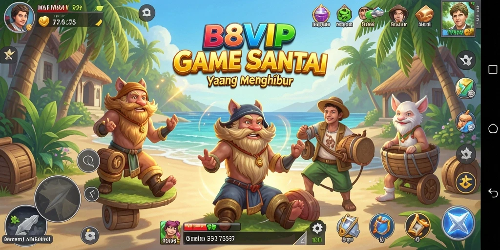 Menampilkan gameplay B8VIP yang menyenangkan dan penuh warna.