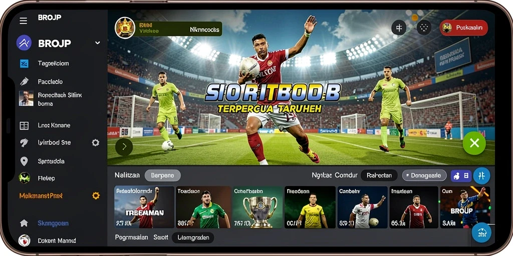 Screenshot gameplay BROJP menunjukkan suasana taruhan yang mengasyikkan.