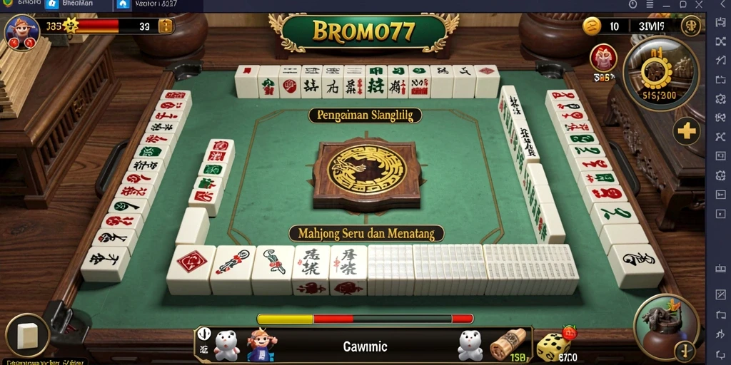 Tampilan gameplay Mahjong yang menarik dan seru di BROMO77.