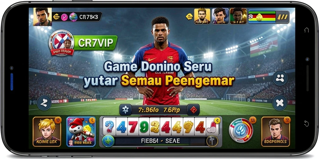 Tampilan gameplay Domino yang seru dan interaktif di CR7VIP.