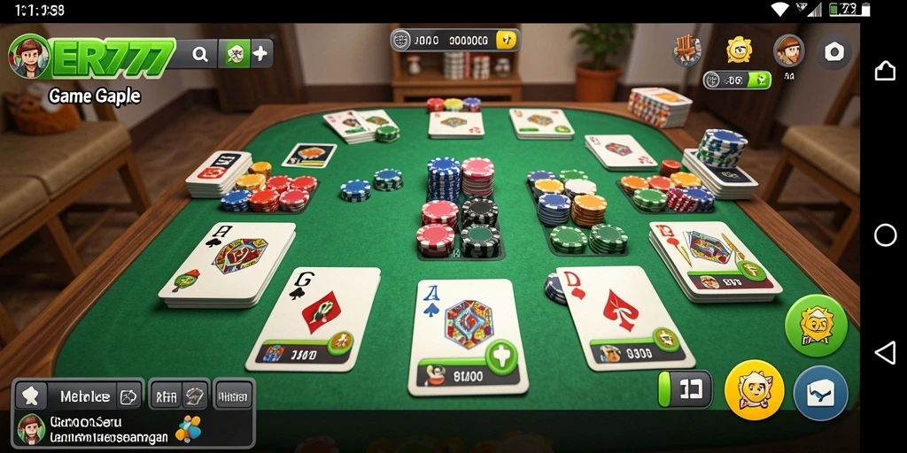 Screenshot menunjukkan gameplay Gaple yang seru dan interaktif.