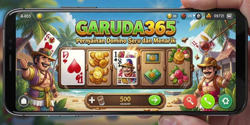 Tampilan gameplay menarik dari GARUDA365 yang penuh aksi Domino.
