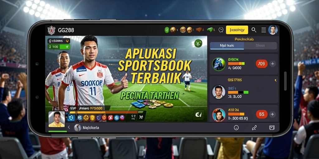 Tampilan gameplay aplikasi Sportsbook GG288 dengan taruhan real-time.