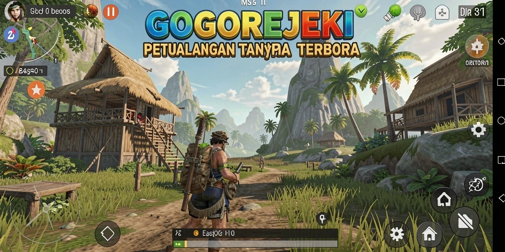 Tangkapan layar gameplay GOGOREJEKI di dunia terbuka yang luas dan detail.