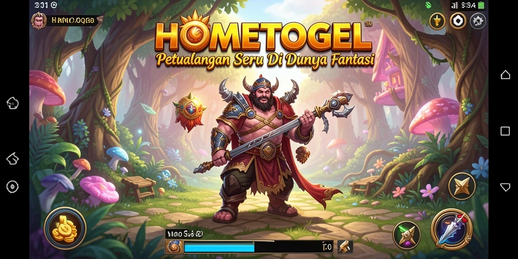 Tampilan gameplay HOMETOGEL menampilkan aksi petualangan yang seru.