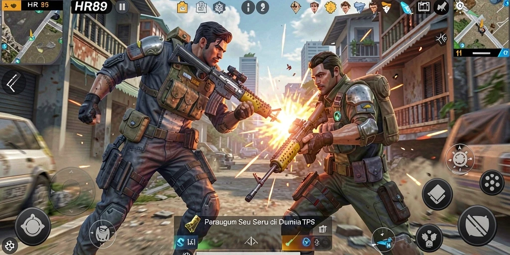 Tampilan gameplay TPS HR89 yang mendebarkan dan dinamis.