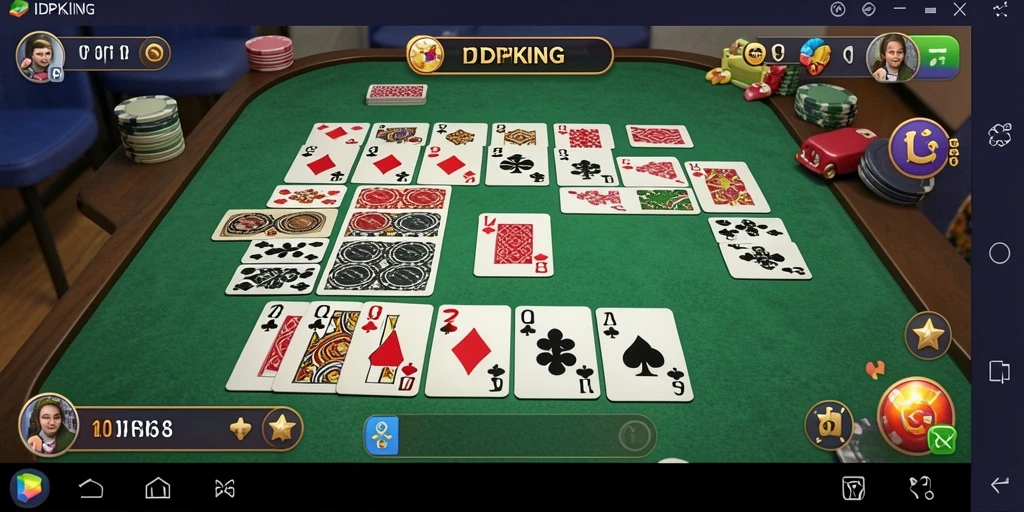 Screenshot utama <strong>IDPKING</strong> menampilkan antarmuka permainan Gaple yang menarik.