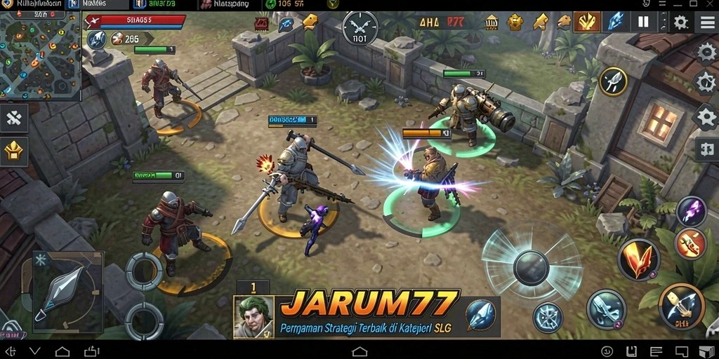 Tampilan memukau dari gameplay seru di JARUM77.