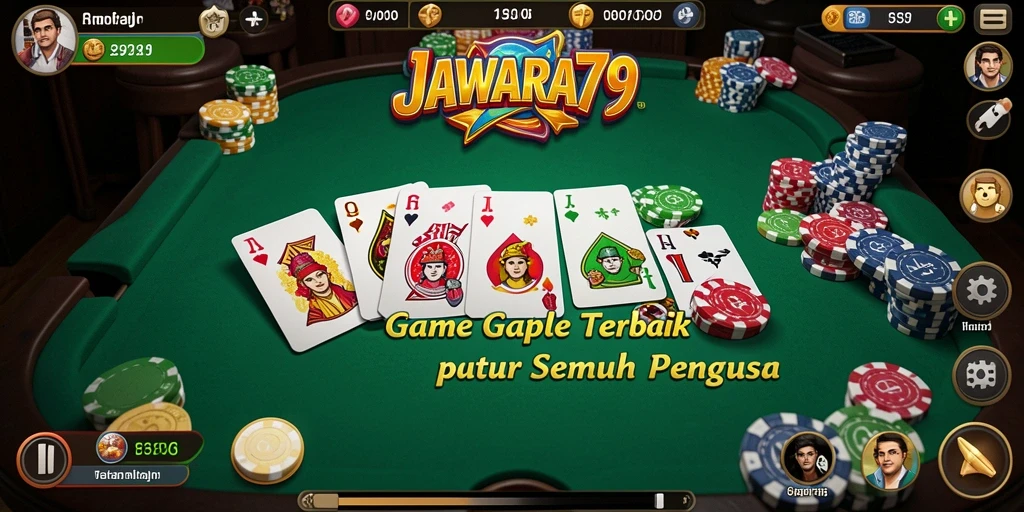 Tampilan gameplay seru dari JAWARA79 saat bermain Gaple.