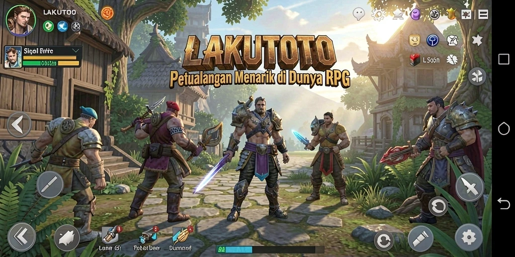 Tampilan gameplay LAKUTOTO yang penuh aksi dan petualangan seru.