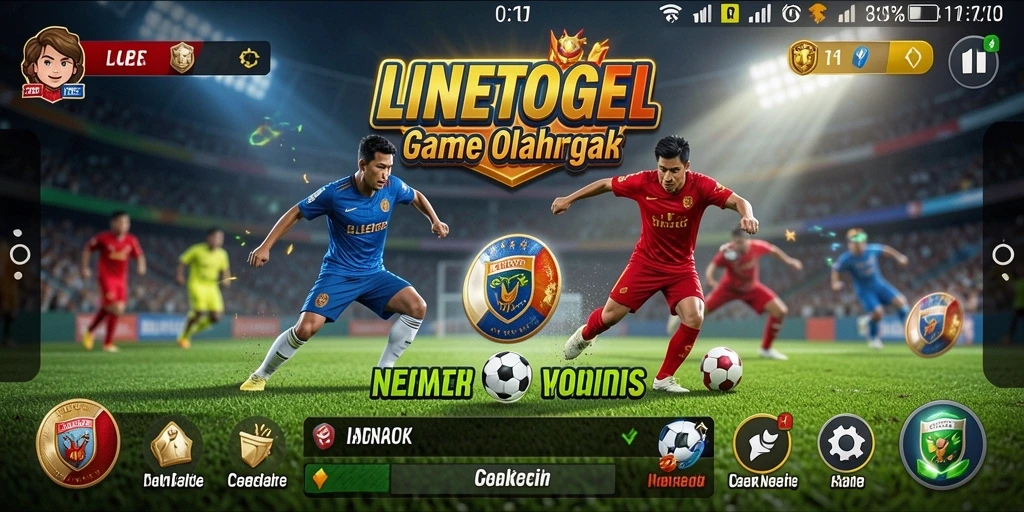 Screenshot utama LINETOGEL menampilkan gameplay olahraga yang seru.
