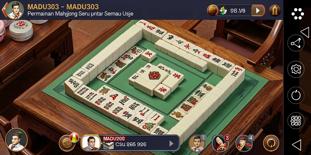 Tampilan gameplay Mahjong yang menarik dan mendebarkan.