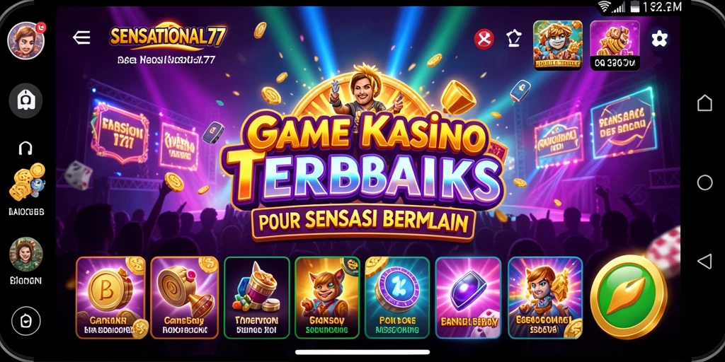 Tampilan antarmuka menarik dari permainan Kasino SENSATIONAL77.