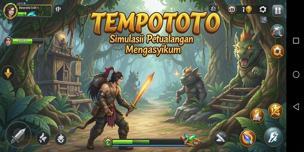 Tampilan gameplay nyata dan menantang dari TEMPOTOTO.