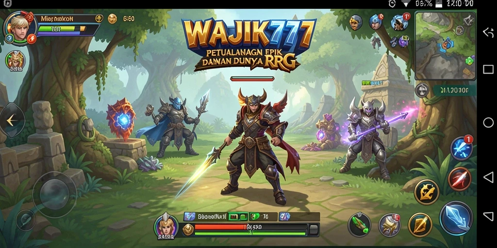 Tampilan gameplay WAJIK777 yang menampilkan aksi seru dan karakter unik.