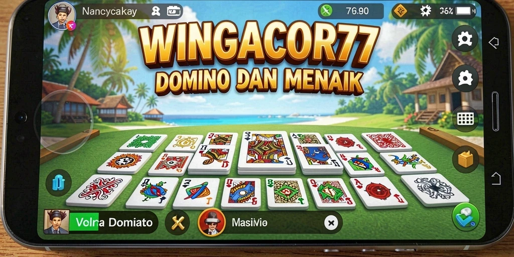 Tampilan gameplay seru dari permainan Domino WINGACOR77.