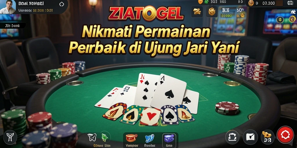 Tampilan gameplay menegangkan dari ZIATOGEL saat bermain poker.