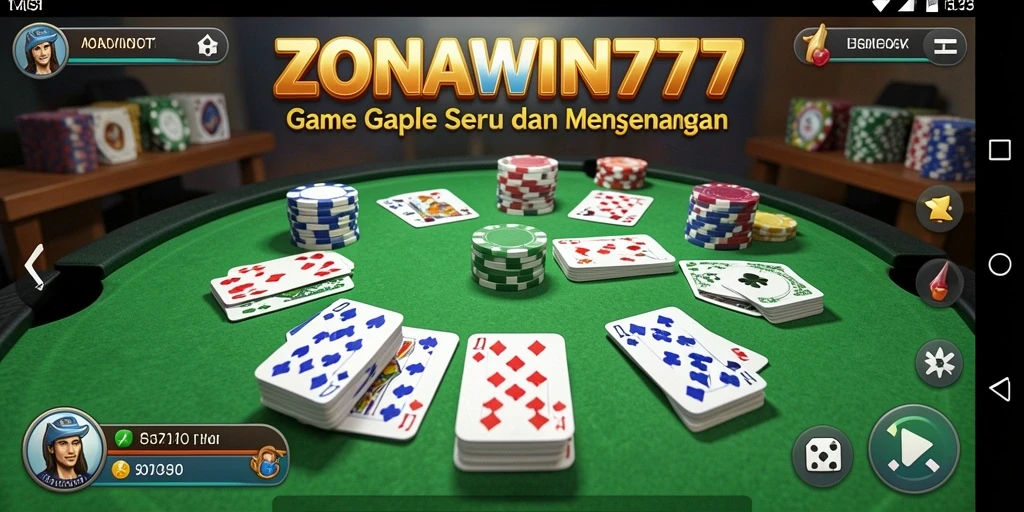 Screenshot gameplay Gaple seru di ZONAWIN777.